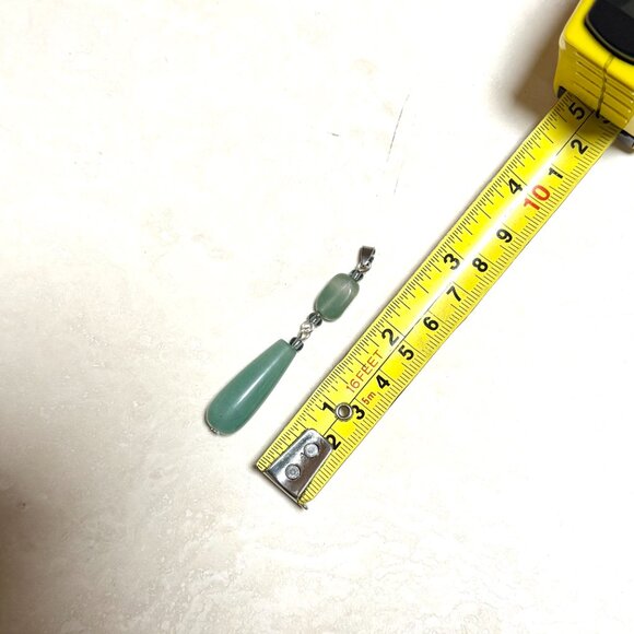2/$20, Natural Green Aventurine Pendant, Genuine Gemstone Long Drop Pendant - Picture 9 of 11